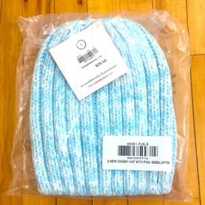 New Hanna Andersson marled-blue kids beanie hat Size Small